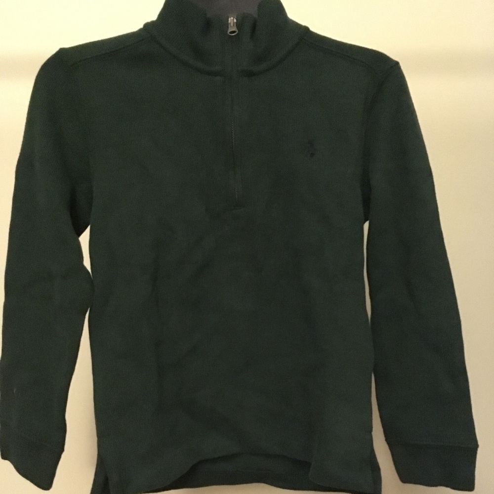 Ralph Lauren Polo 1/4 Zip Pullover GREEN Sz 6